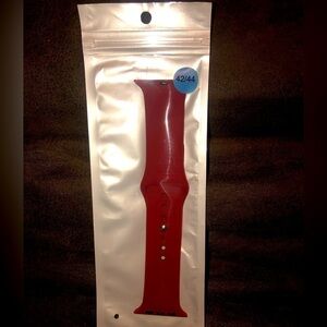 5/$13 Silicone Band for Apple Smart Watch 42/44mm RedApproximately 5.5” New!
